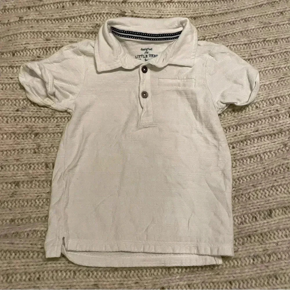 F&F 18-24 months white‎ short sleeve polo​